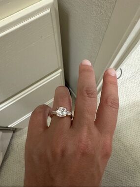 Gold Plated Solitaire CZ Ring - Classic Sparkle